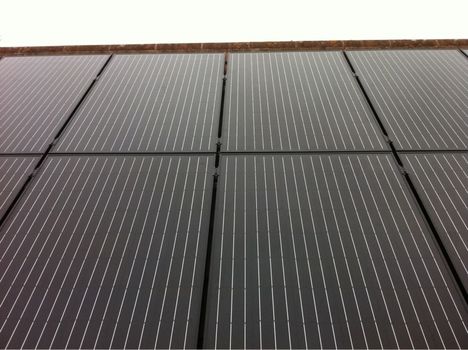 Solar panels close up