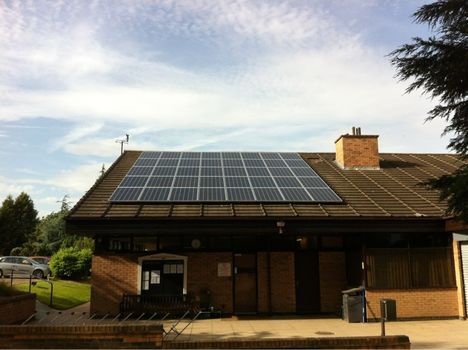 Commercial solar panel installation