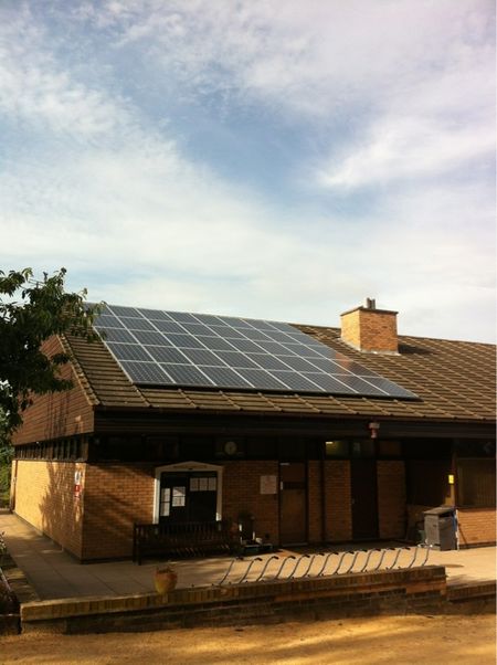 Commercial solar panel installation