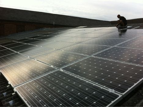 Solar panels installed